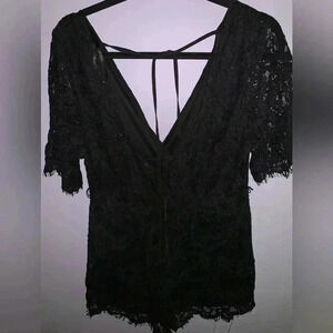 Charlotte Russe Women’s Xl Black Lace Romper